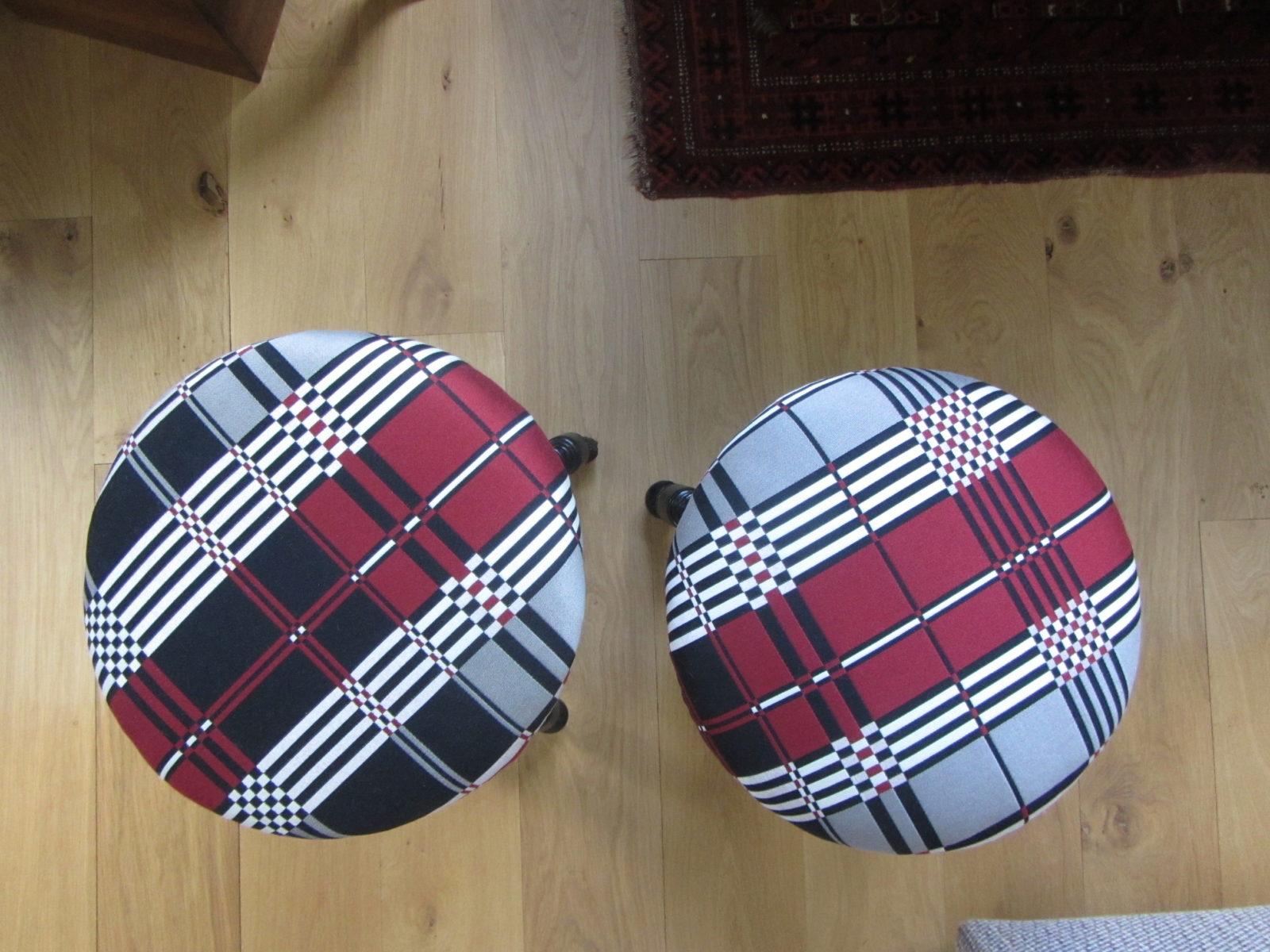 Tabourets de piano Napoléon III